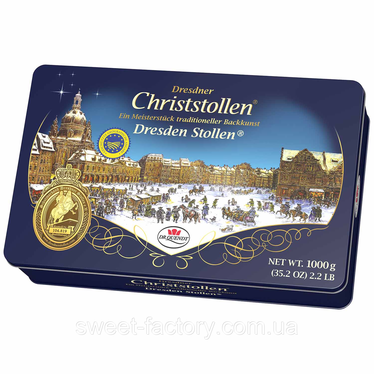 Штоллен Dr. Quendt Dresdner Christstollen Dresden Stollen 1000g