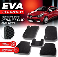 Коврики Салона Ева,Eva Renault Clio 3, Рено Клио 3,большой выбор цветов,Лучшая цена в Украине