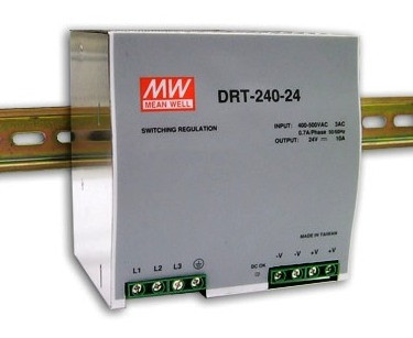 DRT-240-24, DRT-240-48 — трифазні джерела живлення Mean Well (на DIN-рейку)