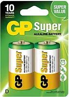 Батарейки GP SUPER ALKALINE 1.5V 13A-U2, LR20, D 2 шт.