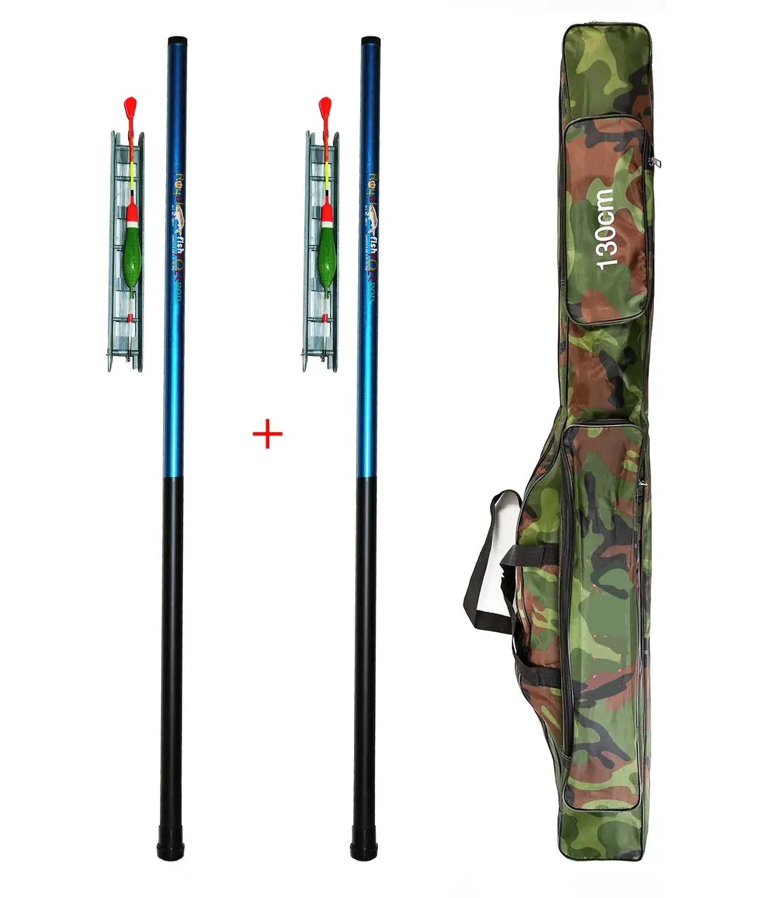 Вудка поплавцева з оснасткою 3 м. (2 шт.) + чохол набір No2, фото 1