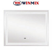 Дзеркало для ванної кімнати Winmix WARM MR02-120x80 (з LED-підсвіткою, годинник, антизапотівання)