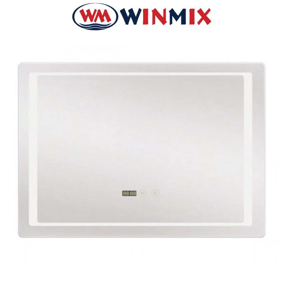 Дзеркало для ванної кімнати Winmix STYLE MR03-80x60 (з LED-підсвіткою, годинник, антизапотівання)