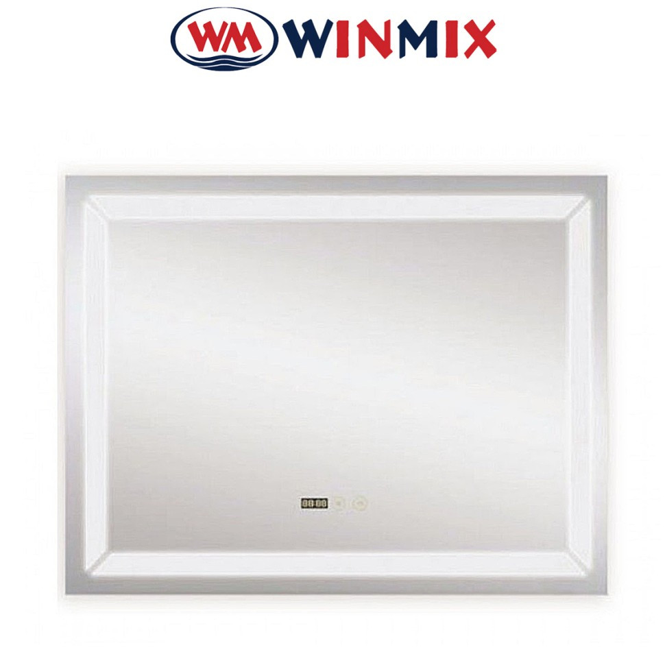 Дзеркало для ванної кімнати Winmix LIGHT MR01-80x60 (з LED-підсвіткою, годинник, антизапотівання)