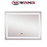 Дзеркало для ванної кімнати Winmix LIGHT MR01-70x50 (з LED-підсвіткою, годинник, антизапотівання)