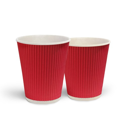 Стакан гофрований "Червоний" 110мл (25 шт)