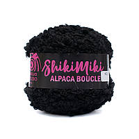 Вовняна букльована пряжа Alpaca Boucle, колір Чорний