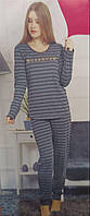 Пижама комплект женская хлопковая c брюками Vienetta 804238k Серый