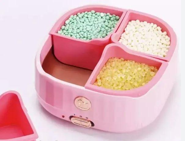 Воскоплав для депіляції з 4 чашами силікон SM-5001А 200 W рожевий