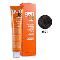 GENUS Стійка крем-фарба 6.01 Nat. Cold Dark Blonde, 100 мл