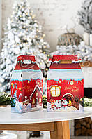 Упаковка для конфет на Новый год и святого Николая Домик Саната 700 гр.