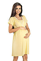 Рубашка для беременных и кормления с рукавом Lupoline 3061 38(M) Желтый
