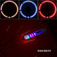 Светодиодные колпачки для велосипедных ниппелей, мигающие фонари для велоколес на 5 LED диодов