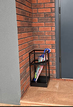 Підставка під зонти металева, з антикорозійним покриттям, чорна 600х300х300 мм