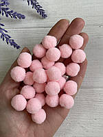 Помпоны " Бархатные 1.5 см " , персиково розовые 500 шт