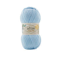 Alize HAPPY KIDS (Алізе Хеппі Кідс) №183 світло-блакитний (Пряжа вовна з бамбуком, нитки для в'язання)