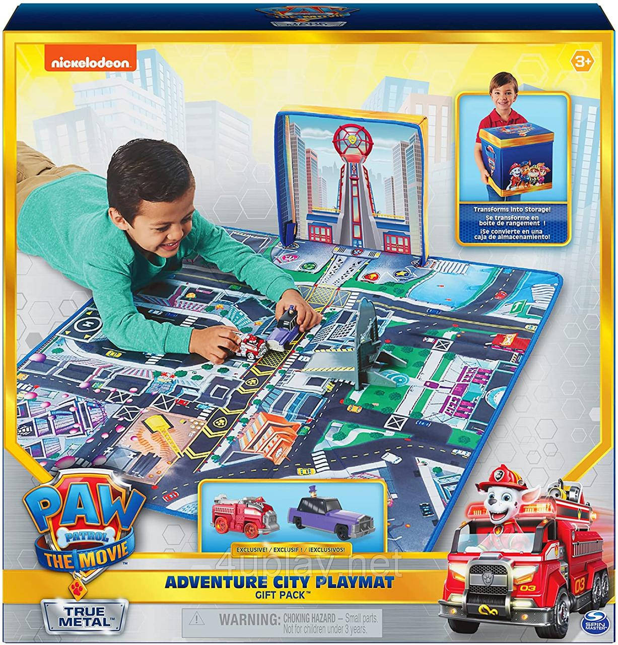 Щенячий патруль у кіно: Ігровий килимок + машинки Мер Хамдінгер, Маршал. Paw Patrol Adventure City PlayMat