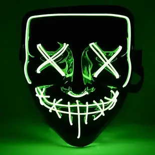 Неонова маска з фільму Судно ніч ВТВ Purge Mask Зелена