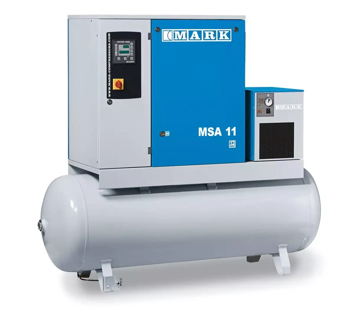 Гвинтовий компресор MARK MSA 5,5-270-10 барів — AD2000Комплектний агрегат на 270 л. бак УВАГА: * Дотримуйтеся