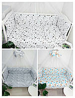 Набор детского постельного белья в кроватку 9 предметов Бортики в кроватку Защита в манеж