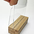 Менюхолдер А4 на дерев'яній підставці (ДУБ), тримач меню формату А4, фото 4