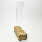 Менюхолдер А4 на дерев'яній підставці (ДУБ), тримач меню формату А4, фото 3