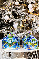 Упаковка для конфет на Новый год и Святого Николая сундук золотые шарики 800 гр.