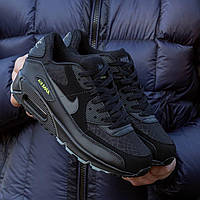 Кросівки чоловічі Nike Air Max 90 Black/Grey/Green, Найк Аїр Макс 90, IN-1578