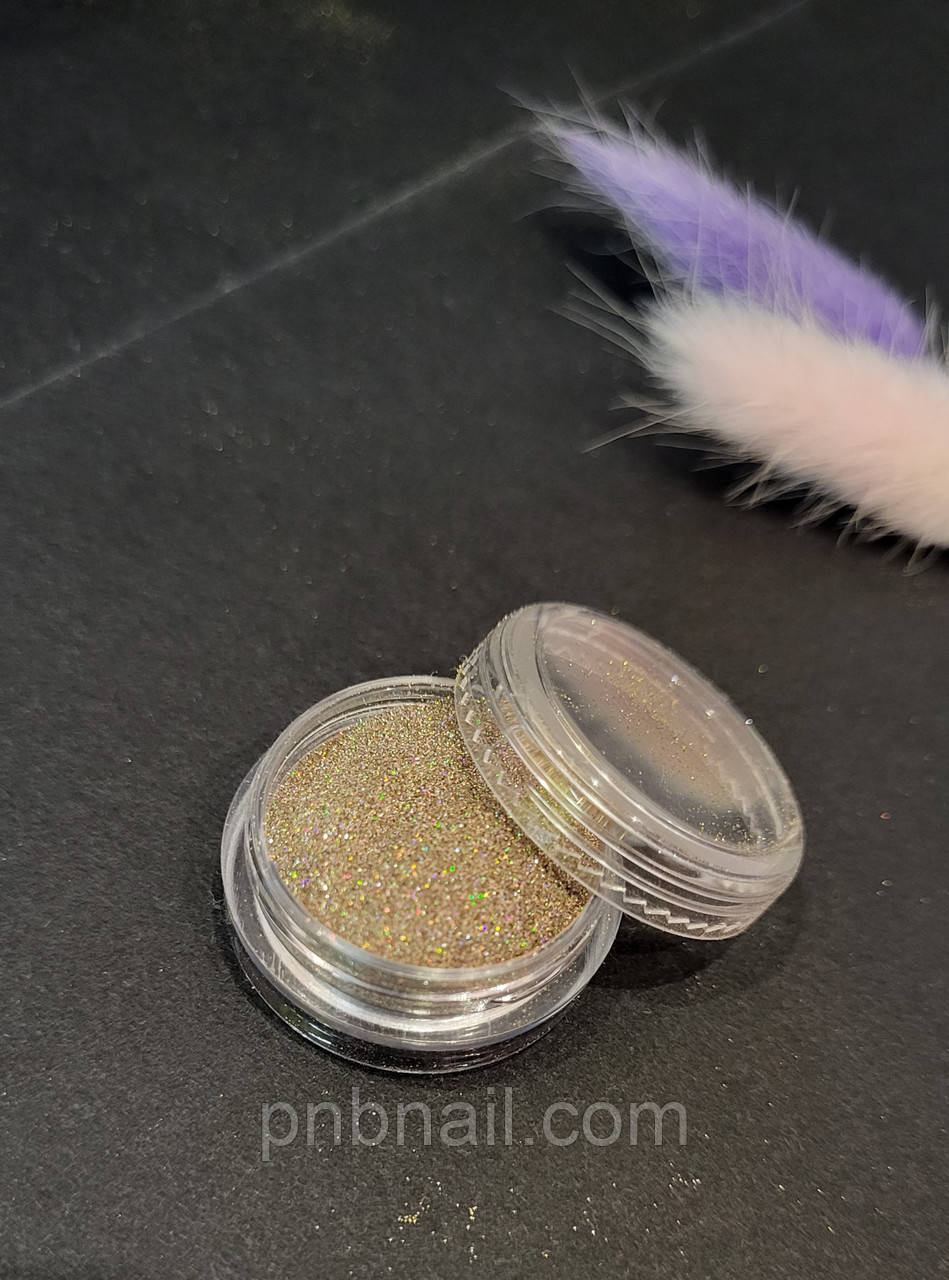 Пудра-пісок глітерна — бєж голографіка  / 3 г.