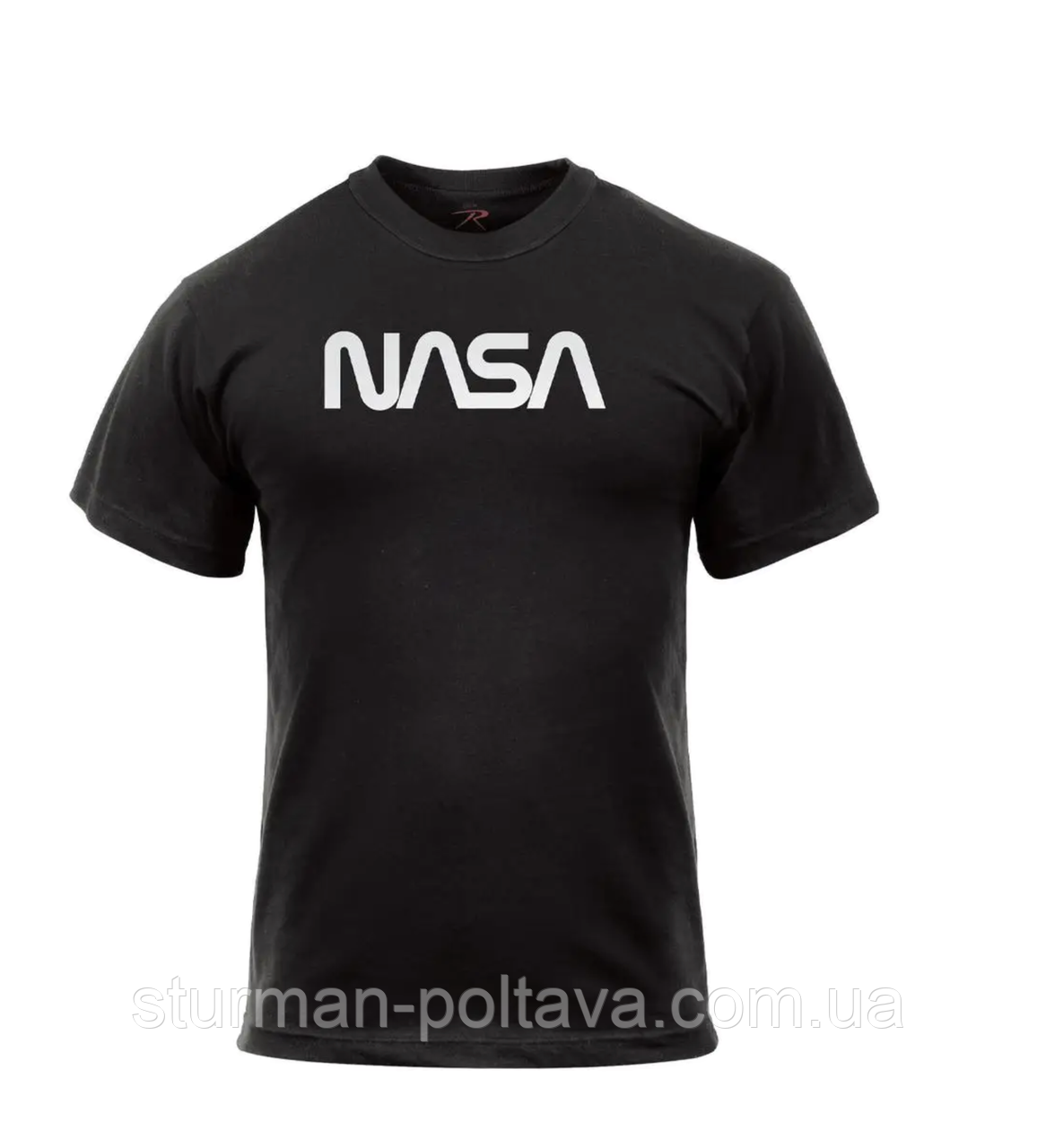 Футболка чоловіча логотип NASA Authentic NASA Worm Logo колір чорний Rothco США