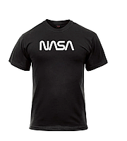 Футболка мужская логотип NASA Authentic NASA Worm Logo цвет черный Rothco США