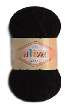 Alize Softy, колір Чорний No60