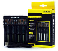 Зарядное устройство LiitoKala Lii-402 (LII402) с функцией Power Bank подходит для 18650 26650 21700 AA и тд.