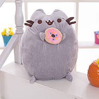 Мягкая игрушка Пушин Кот с пончиком Большой 21х24см Pusheen Cat