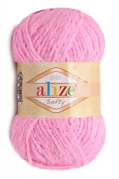 Alize Softy, колір Рожевий льодяник No191