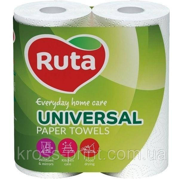 Рушник паперовий білий 2-шаровий Ruta Universal