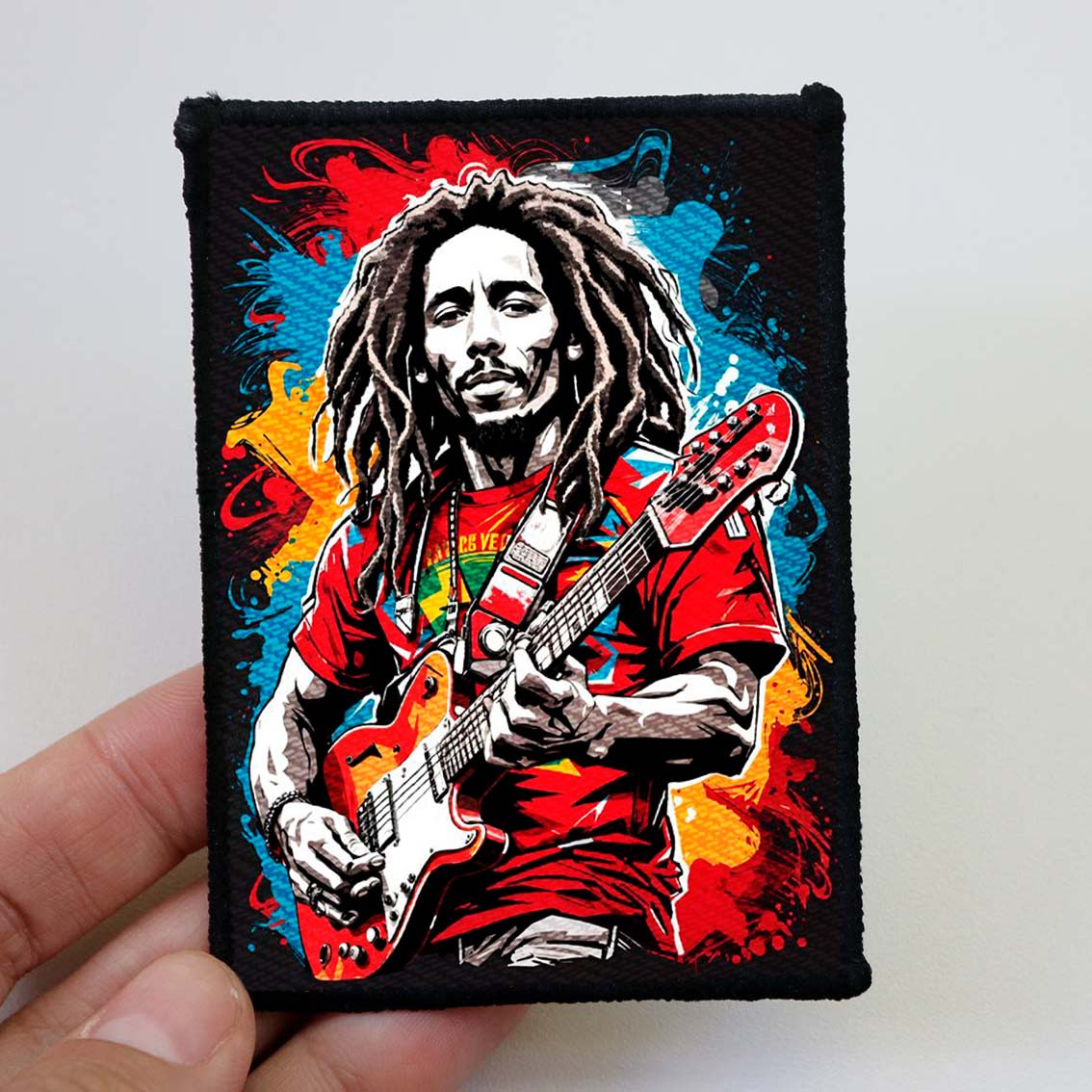 Нашивка реггі виконавець Bob Marley "З гітарою"