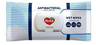 Серветка волога 120 шт Ruta Selecta антибактеріальні з клапаном 5 шт./пач.