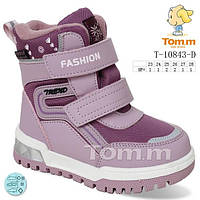 Зимове термо взуття для дівчинки фіолетові чобітки дутики черевики 23 26 розовые детские зимние ботинки TOM.M