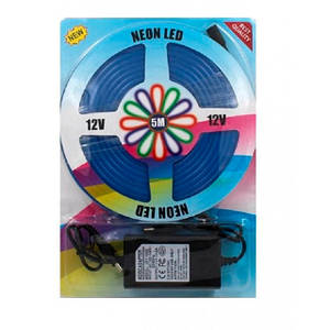 Стрічка неонова силіконова Led Neon Blue 5 метрів Синя 12V-220V