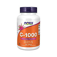 Вітамін C-1000 з шипшиною + біофлавоноїди Now Foods (Vitamin C-1000) 100 таблеток