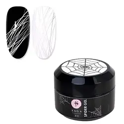 Гель краска паутинка Біла Saga professional 002  8 мл