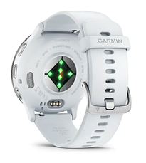 Смарт-годинник Garmin Venu 3 Silver stainless steel bezel with whitestone case and silicone band, фото 5