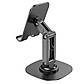 Підставка поворотна для телефону настільна HOCO Winner (4,5"-7", Метал). Black, фото 3