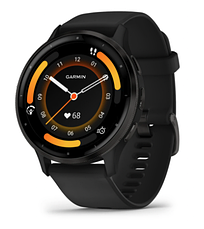 Смарт-годинник Garmin Venu 3 Slate stainless steel bezel with black case and silicone band, фото 4