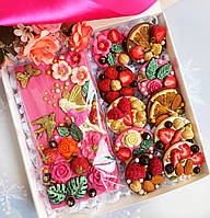 Шоколадный подарочный набор цветы Шоколадная открытка девушке женщине Шоколад ручной работы