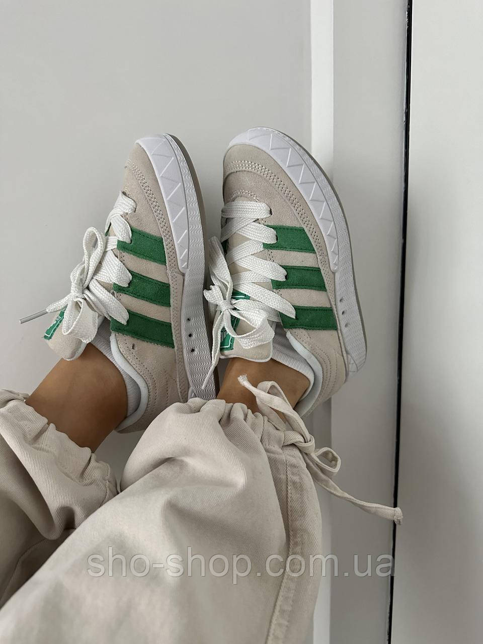 Кросівки Adidas ADIMATIC « CREAM / GREEN » premium