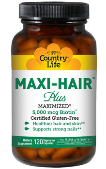 Вітаміни для волосся, шкіри та нігтів Maxi-Hair Plus ®, 120 капсул, скляна банка.