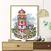 Набір для вишивання за нанесеною на канву схемою  "Lighthouse". AIDA 14CT printed 20*26см, фото 4