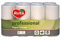 Рушник паперовий білий 2-шаровий 8 шт Ruta Professional